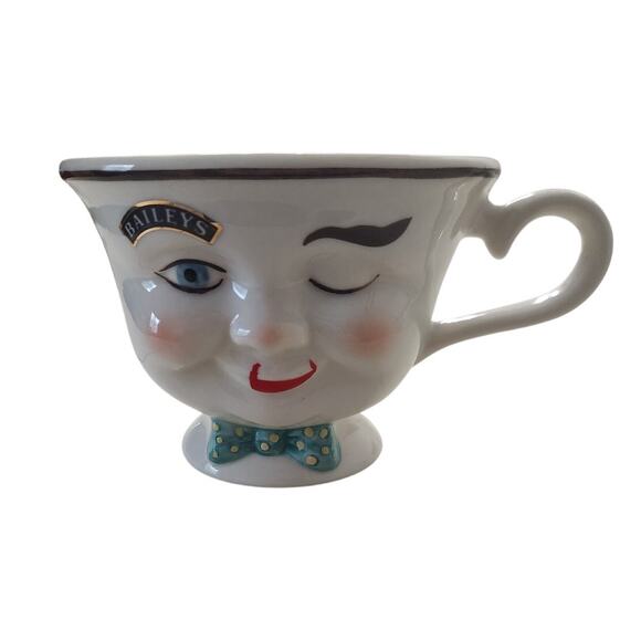 Baileys 1996 Limited Edition Yum His Cup Winking Eye Face Coffee Tea Mug Necktie - Picture 1 of 4